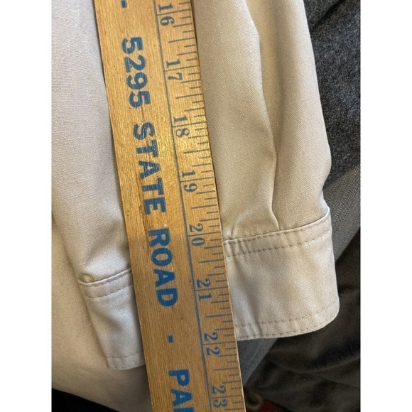 Vtg Sharon Rainwear 11/12 Khaki Tan Women's Classic Lined Trench Coat - Picture 7 of 13